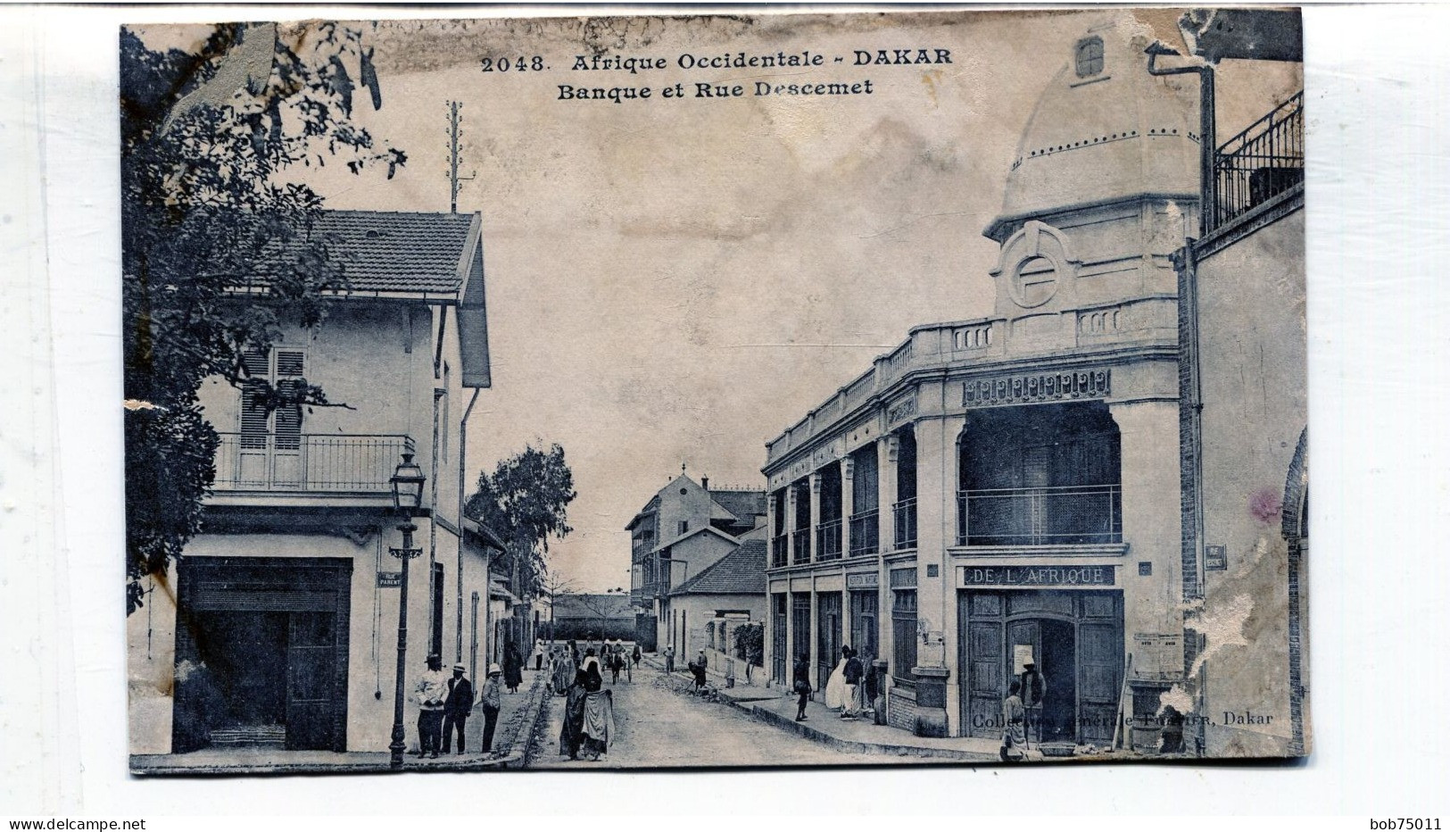 Afrique Occidentale , DAKAR , Banque Et Rue Descemet - Senegal
