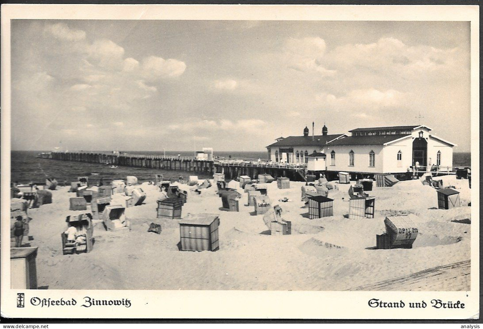 Germany Usedom Island Zinnowitz Beach Bridge Old Real Photo PC 1941 Mailed - Zinnowitz