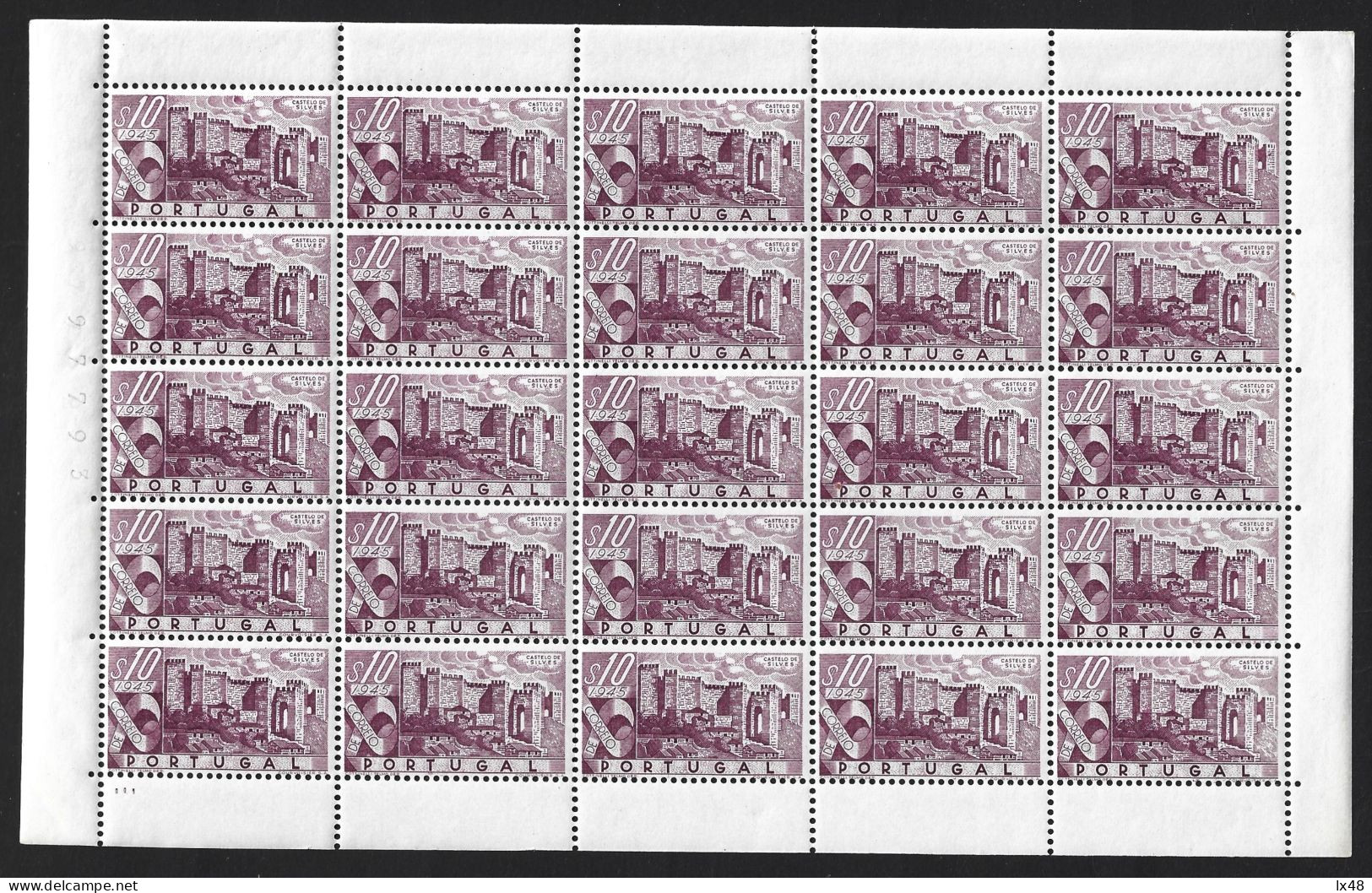 Folha 25 Stamps Castelo De Silves, Algarve. Arquitetura Militar Islâmica Séc. VIII. Stamps Of Silves Castle, Algarve. - Lettres & Documents