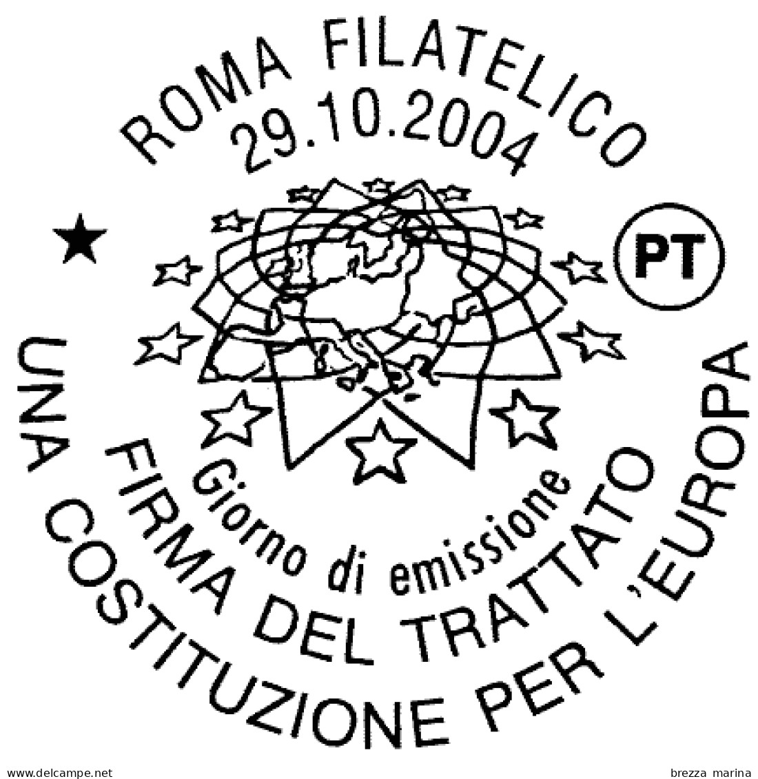 ITALIA - Usato - 2004 - Costituzione Europea - Cartina D'Europa - 0,62 - 2001-10: Oblitérés