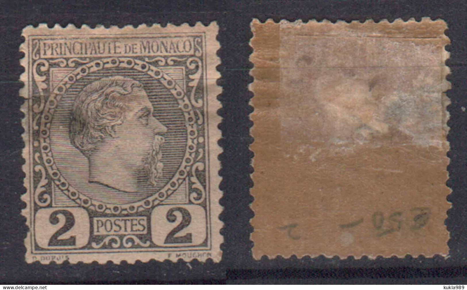 MONACO STAMPS 1885 ,Sc.#2, MH - Usados