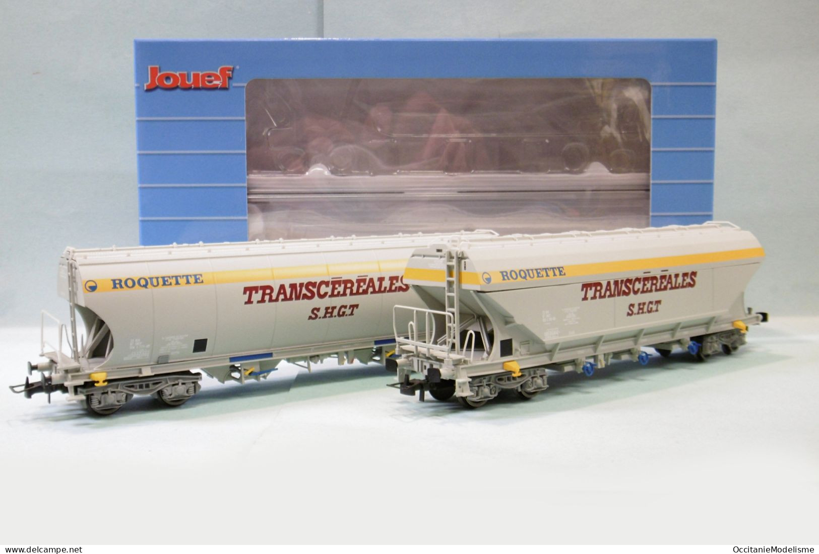 Jouef - 2 Wagons CEREALIERS Transcéréales SHGT SNCF ép. IV Réf. HJ6269 Neuf HO 1/87 - Wagons Marchandises