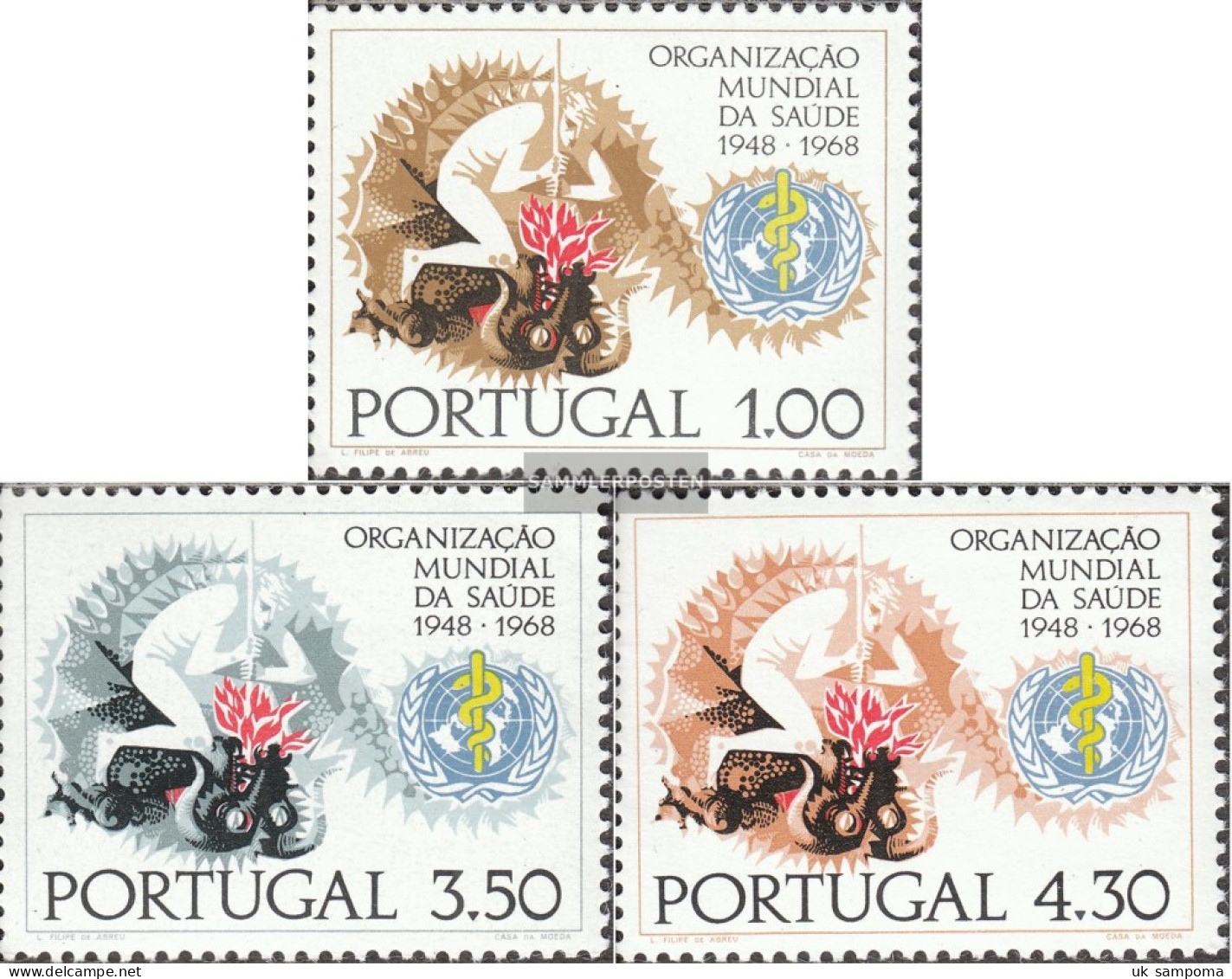 Portugal 1057-1059 (complete Issue) Unmounted Mint / Never Hinged 1968 World Health Organization - Nuovi