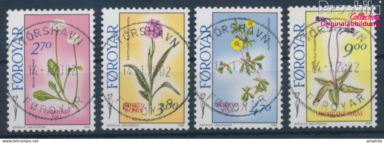 Dänemark - Färöer 162-165 (kompl.Ausg.) Gestempelt 1988 Blumen (10400710 - Faroe Islands