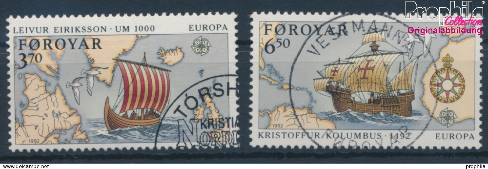 Dänemark - Färöer 231-232 (kompl.Ausg.) Gestempelt 1992 500 Jahre Entdeckung Amerikas (10400727 - Faroe Islands