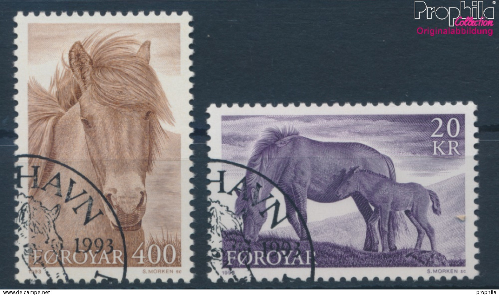 Dänemark - Färöer 250-251 (kompl.Ausg.) Gestempelt 1993 Pferde (10400733 - Faroe Islands