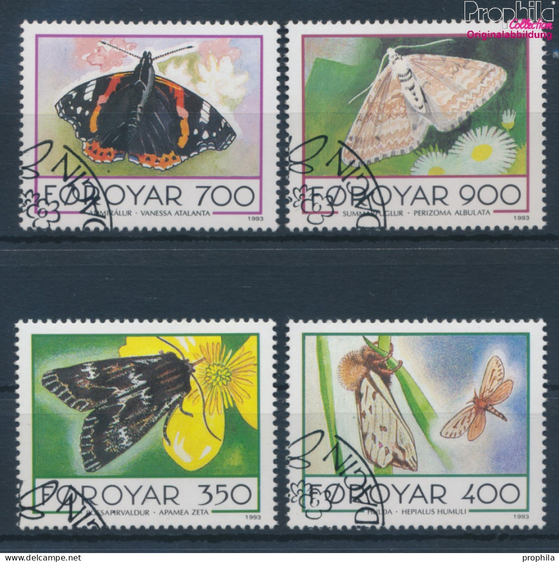Dänemark - Färöer 252-255 (kompl.Ausg.) Gestempelt 1993 Schmetterlinge (10400734 - Faroe Islands
