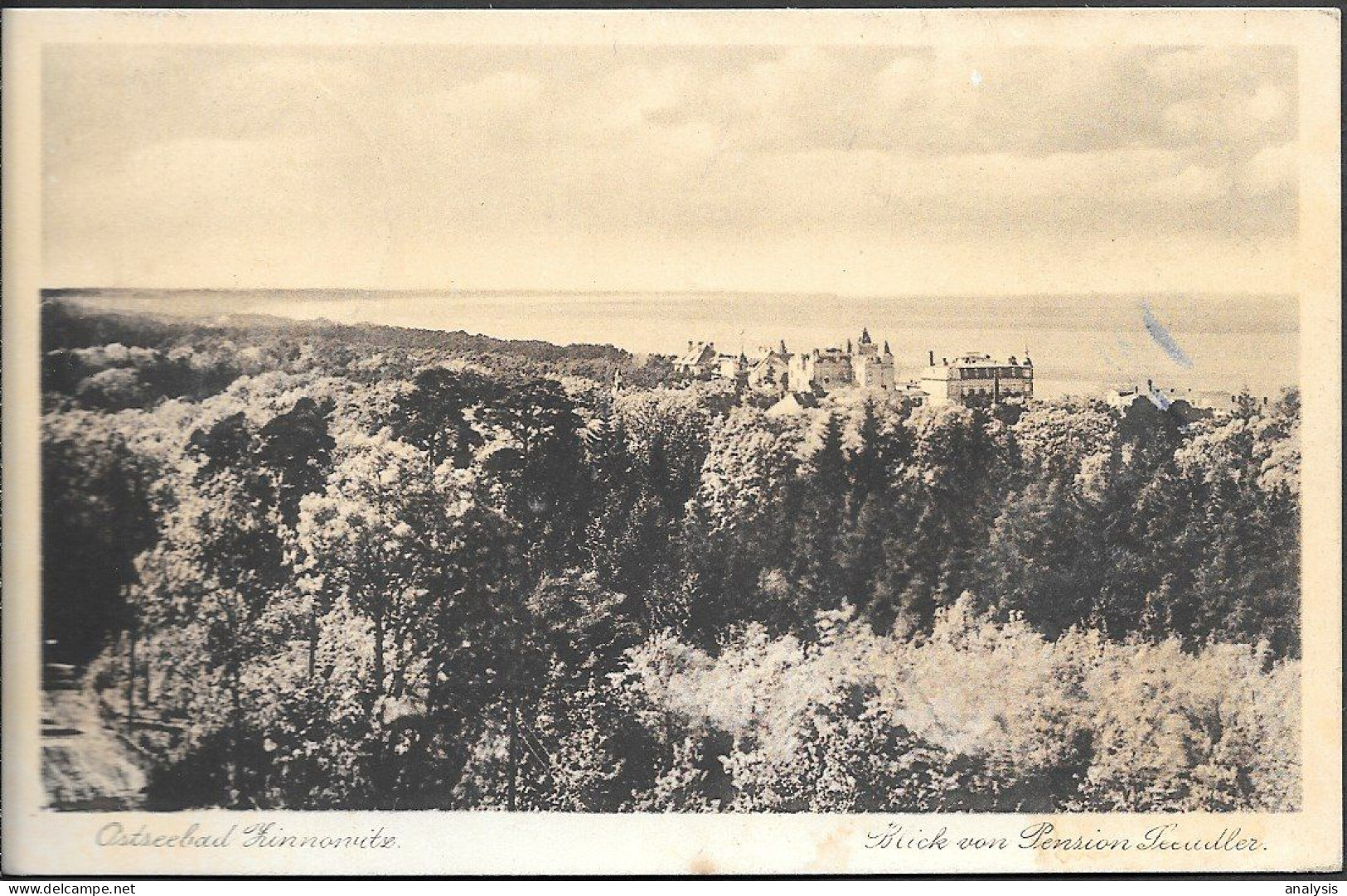 Germany Usedom Island Zinnowitz View From Hotel Seeadler Old PPC 1930s Mailed - Zinnowitz