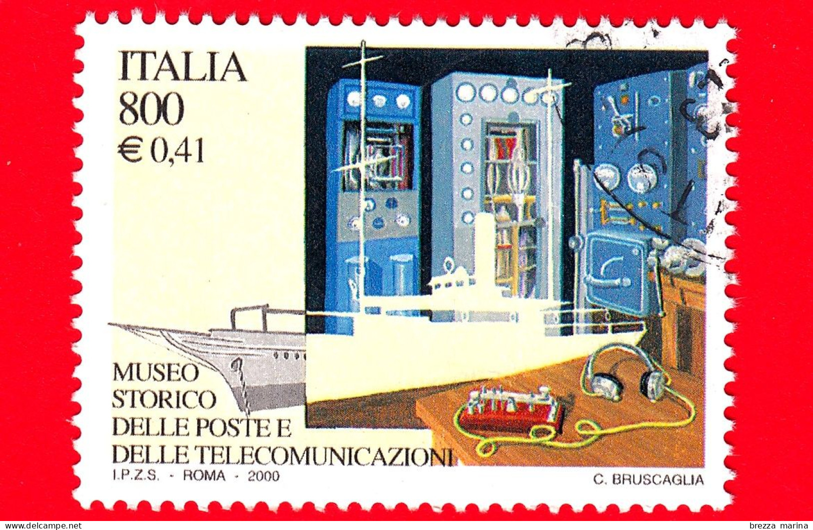 ITALIA - Usato - 2000 - Museo Storico Delle Poste E Telecomunicazioni - Apparati Radio Usati Da Marconi - 800 L. - 0,41 - 1991-00: Afgestempeld