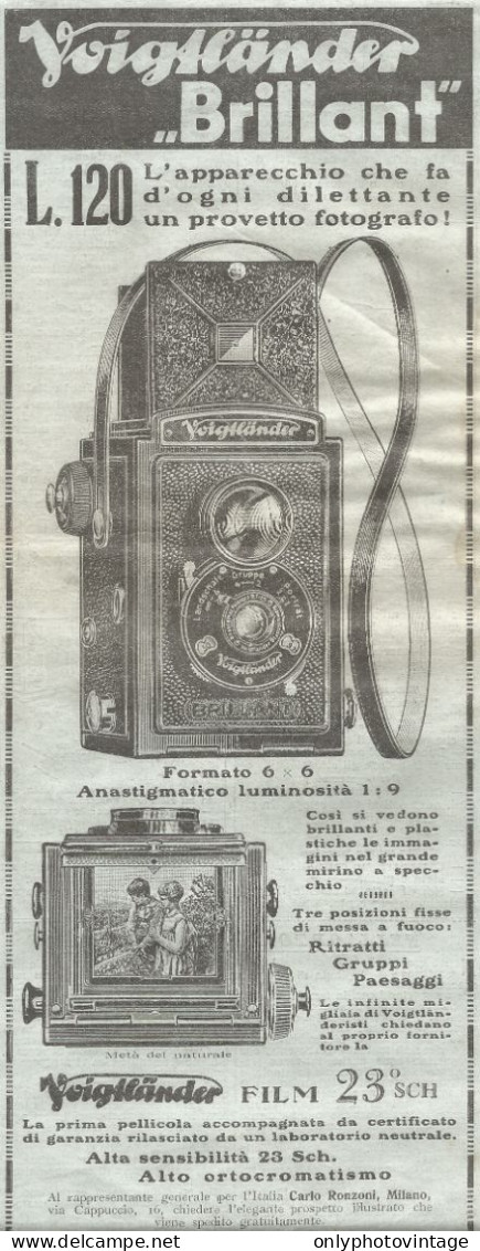 Voigtlander - Apparecchio BRILLANT - Pubblicità Del 1933 - Old Advertising - Advertising