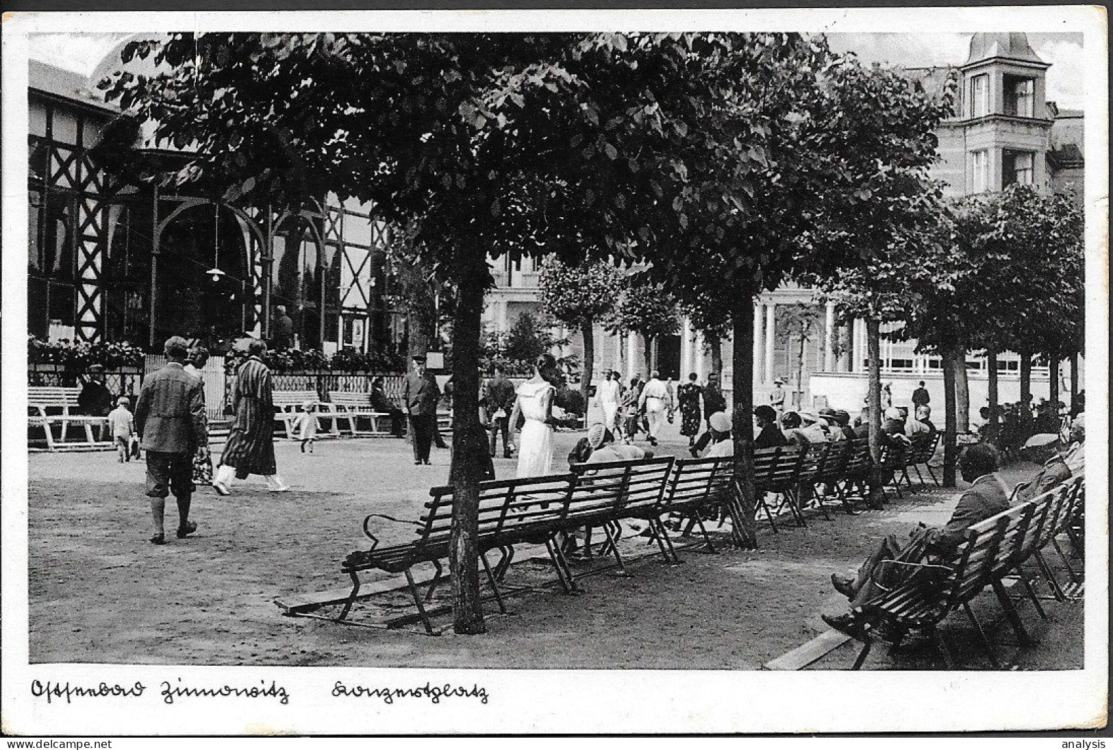 Germany Usedom Island Zinnowitz Konzertplatz Old PPC 1937 Mailed - Zinnowitz