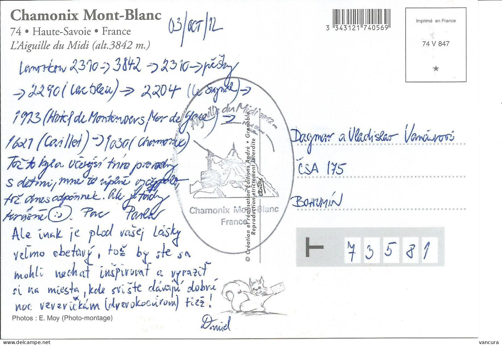 France Chamonix Mont Blanc 2012 - Saluti Da.../ Gruss Aus...