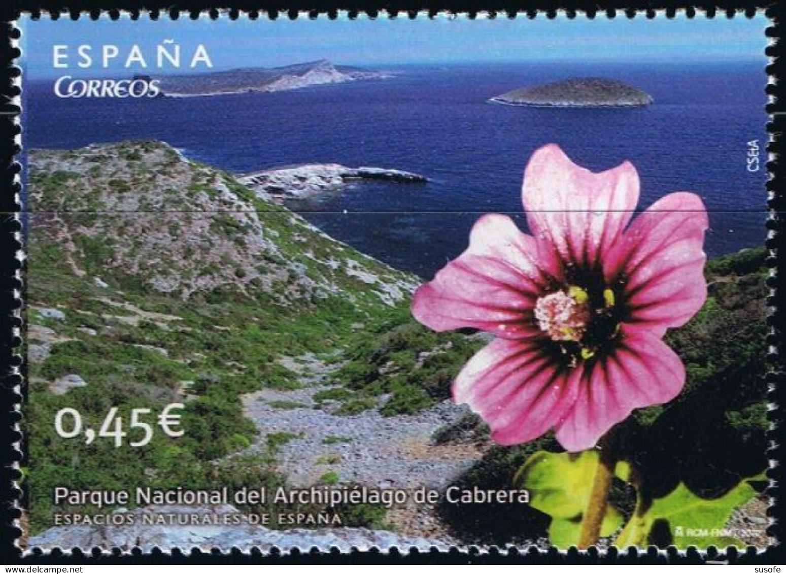 España 2010 Edifil 4595 Sello ** Espacios Naturales Parque Nacional De Cabo Del Archipielago De Cabrera Michel 4542 - Nuevos