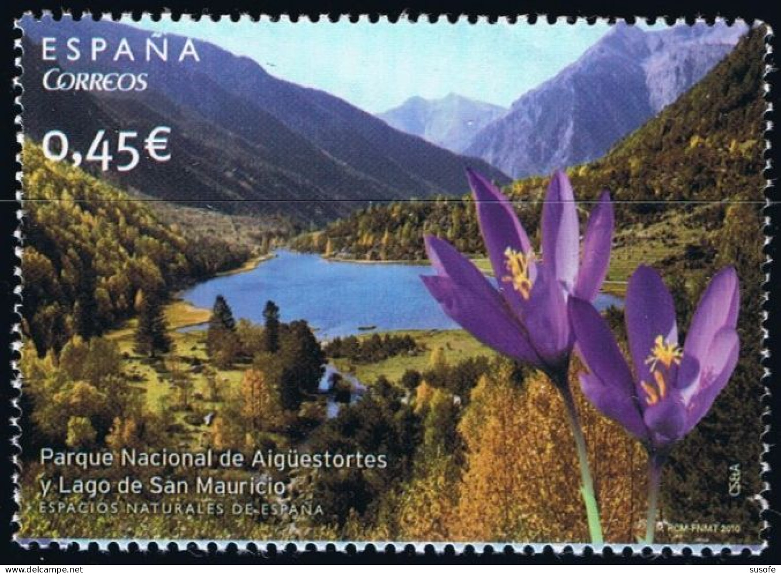 España 2010 Edifil 4596 Sello ** Espacios Naturales Parque Nacional De Aigüestortes Y Lago De San Mauricio Michel 4541 - Unused Stamps