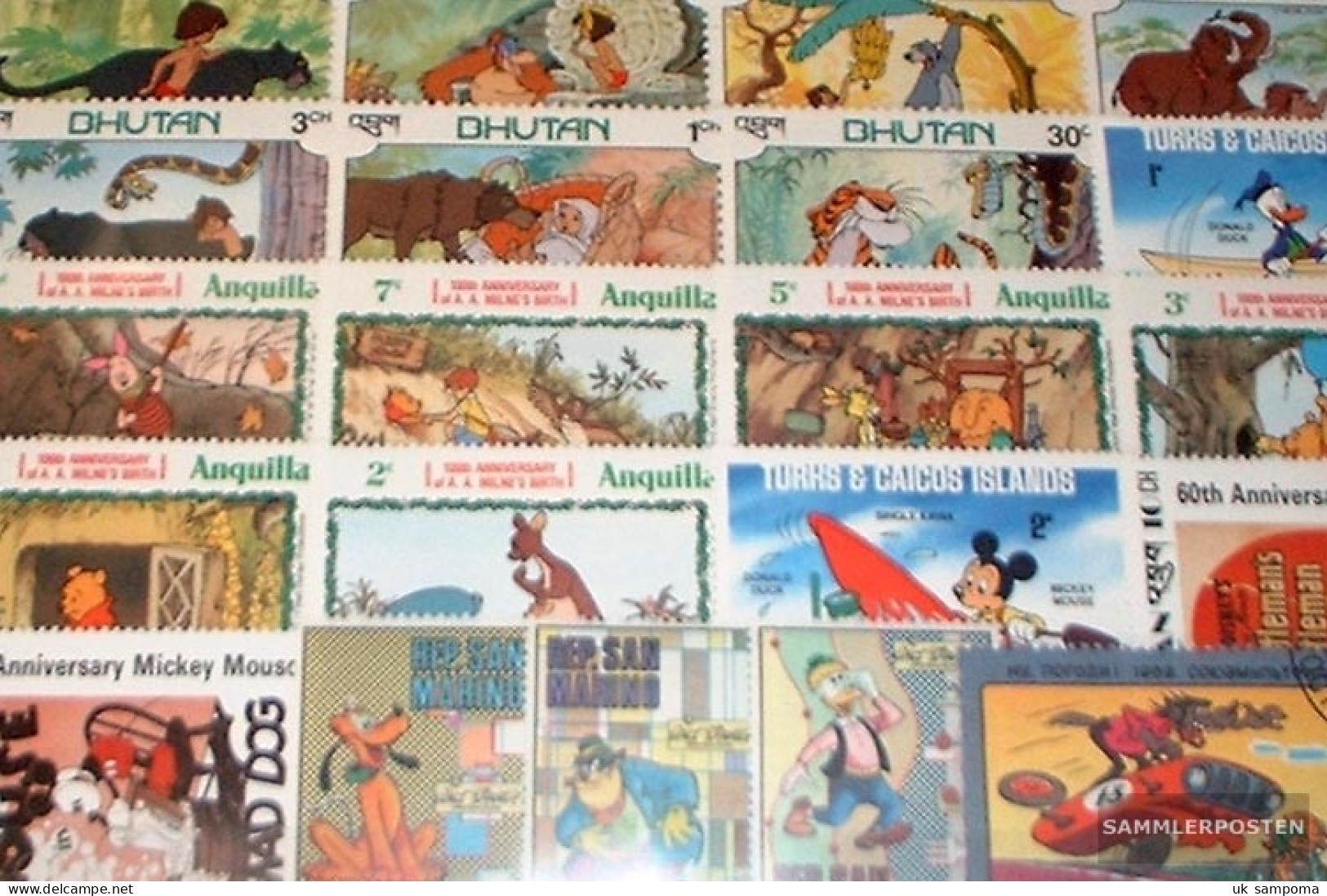 Motives Stamps-100 Various Comics Stamps - Stripsverhalen
