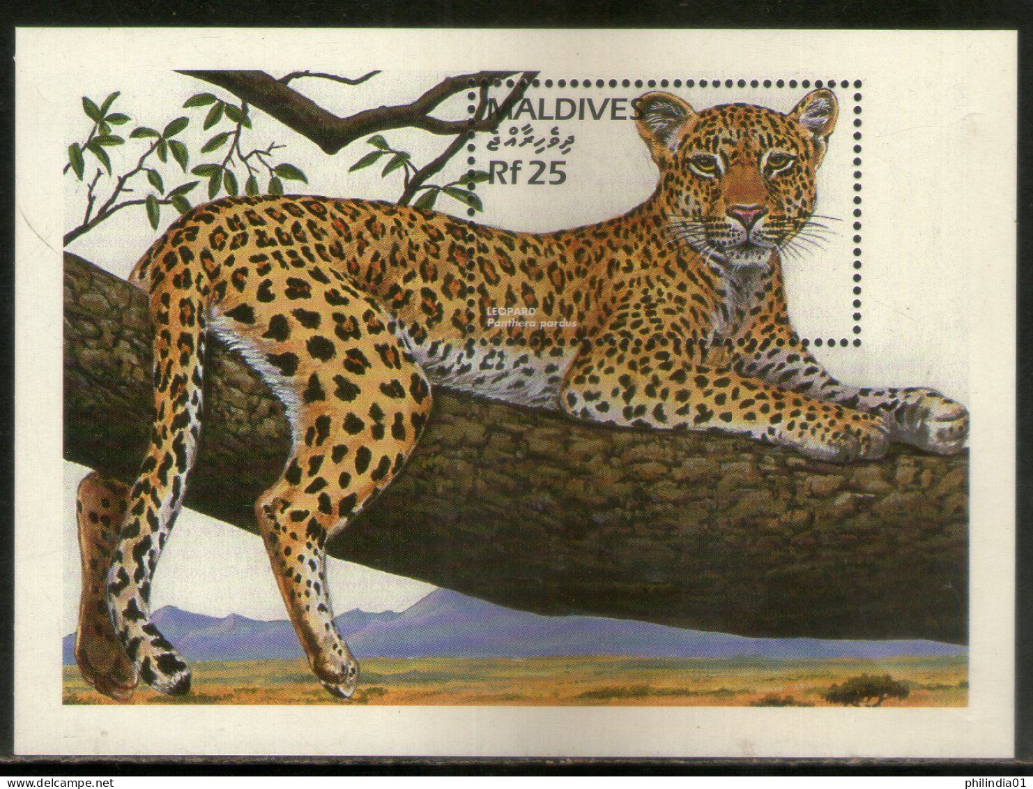Maldives 1996 Leopard Wildlife Animal Sc 2188 M/s MNH # 5859 - Sonstige & Ohne Zuordnung