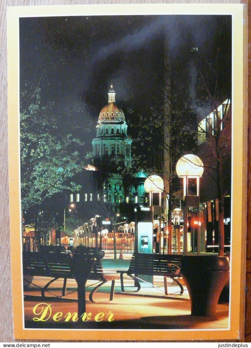 DENVER THE 16TH STREET MALL LOOKING TOWARDS THE STATE CAPITOL BY NIGHT NATHAN BILOW - Denver
