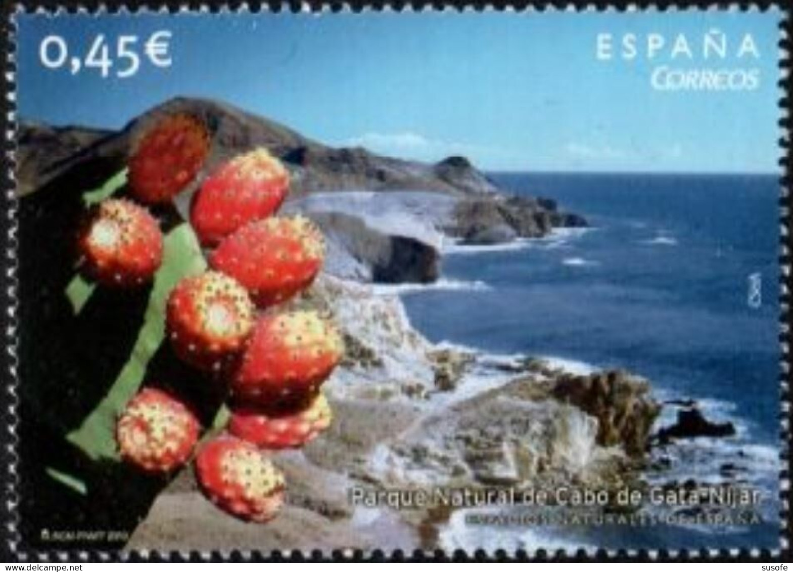 España 2010 Edifil 4597 Sello ** Espacios Naturales Parque Nacional De Cabo De Gata Nijar (Almeria) Michel 4543 - Nuevos