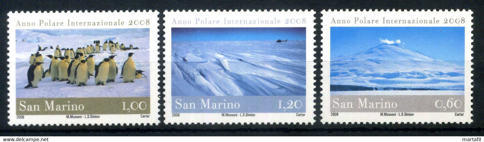 2008 SAN MARINO SET MNH ** 2198/2200 Anno Polare - Unused Stamps
