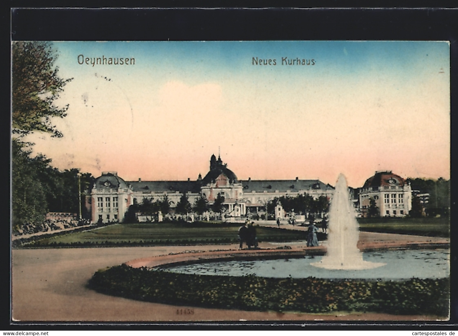 AK Bad Oeynhausen, Neues Kurhotel, Springbrunnen  - Bad Oeynhausen