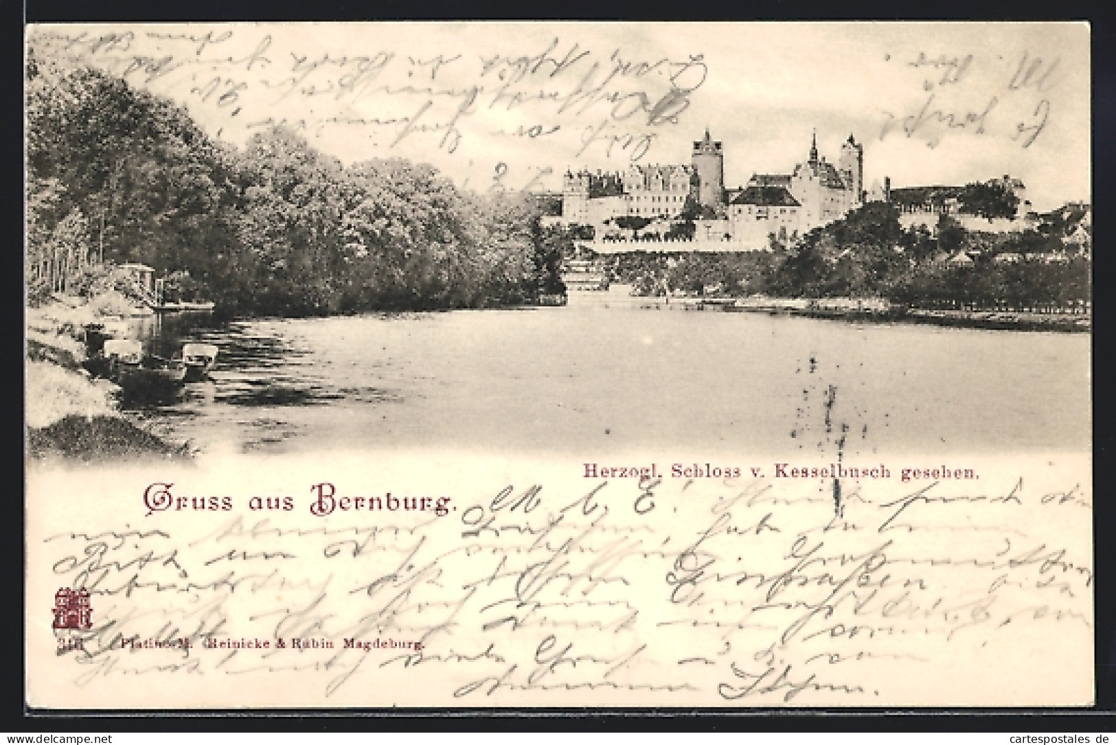 AK Bernburg, Herzogliches Schloss V. Kesselbusch Gesehen  - Bernburg (Saale)