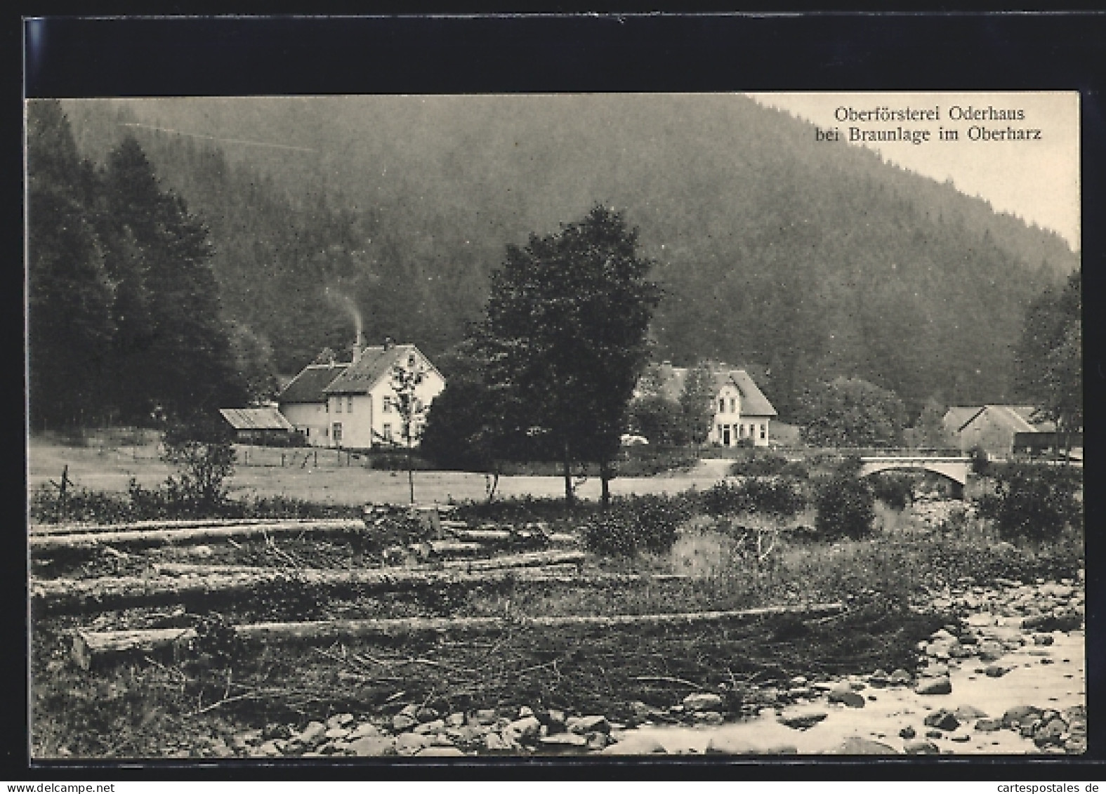 AK Braunlage Im Oberharz, Die Oberförsterei Oderhaus  - Oberharz