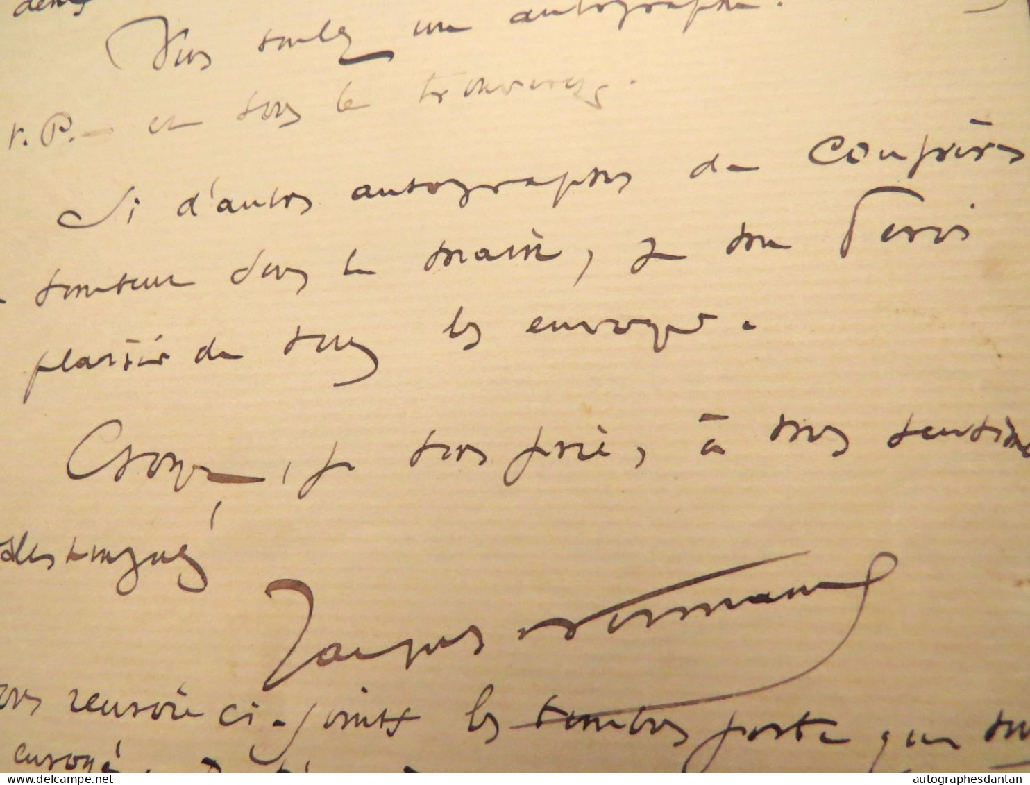● L.A.S 1884 Jacques NORMAND écrivain - Lettre + Sonnet Manuscrit Intitulé "l'Artiste" - Timbres & Autographes - SGDL - Schrijvers