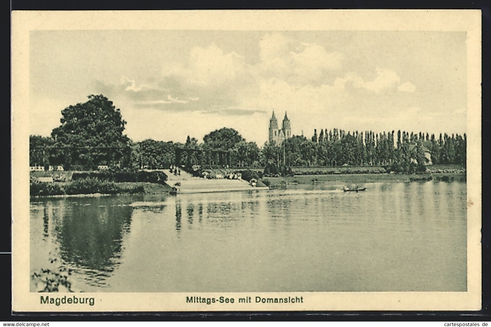 AK Magdeburg, Mittags-See Mit Domansicht  - Maagdenburg