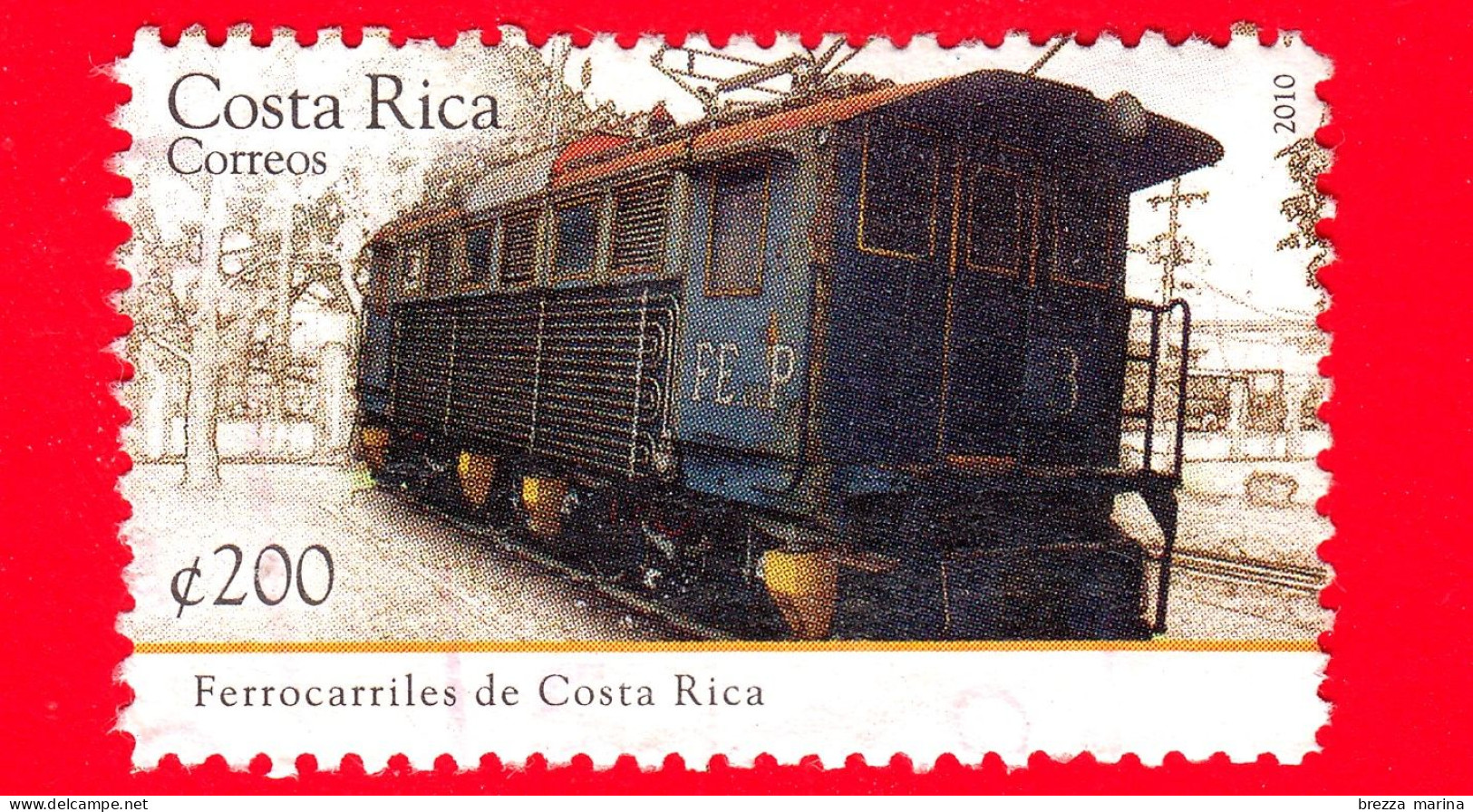 COSTA RICA - Usato - 2002 - Ferrovie - Treno - Locomotiva Elettrica Tedesca AEG (1926) - 200 - Costa Rica