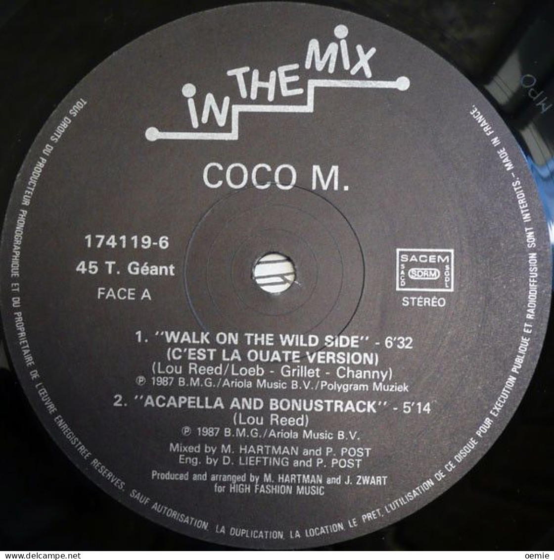 COCO M  WALK ON THE WILD SIDE - 45 T - Maxi-Single