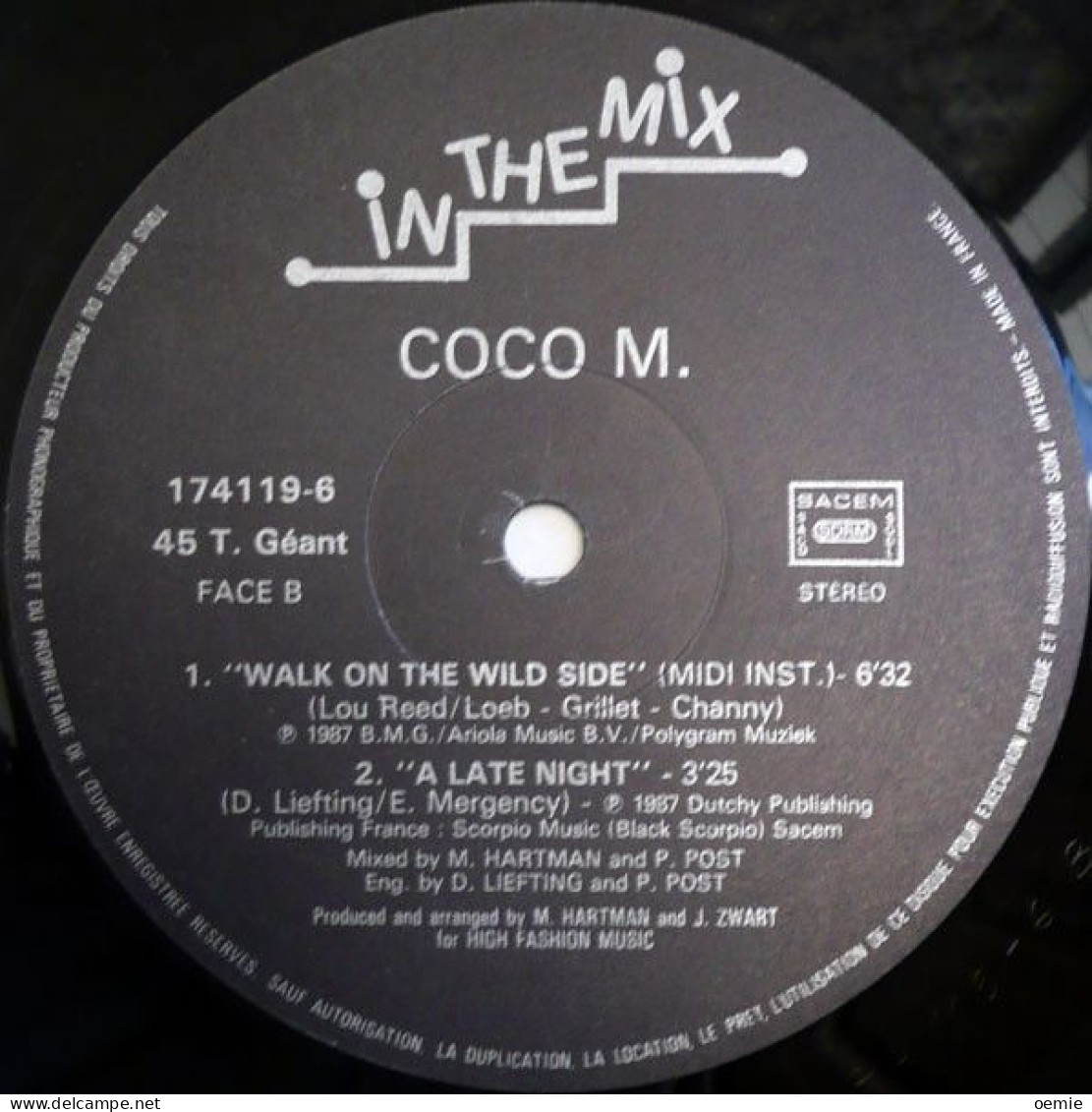 COCO M  WALK ON THE WILD SIDE - 45 T - Maxi-Single