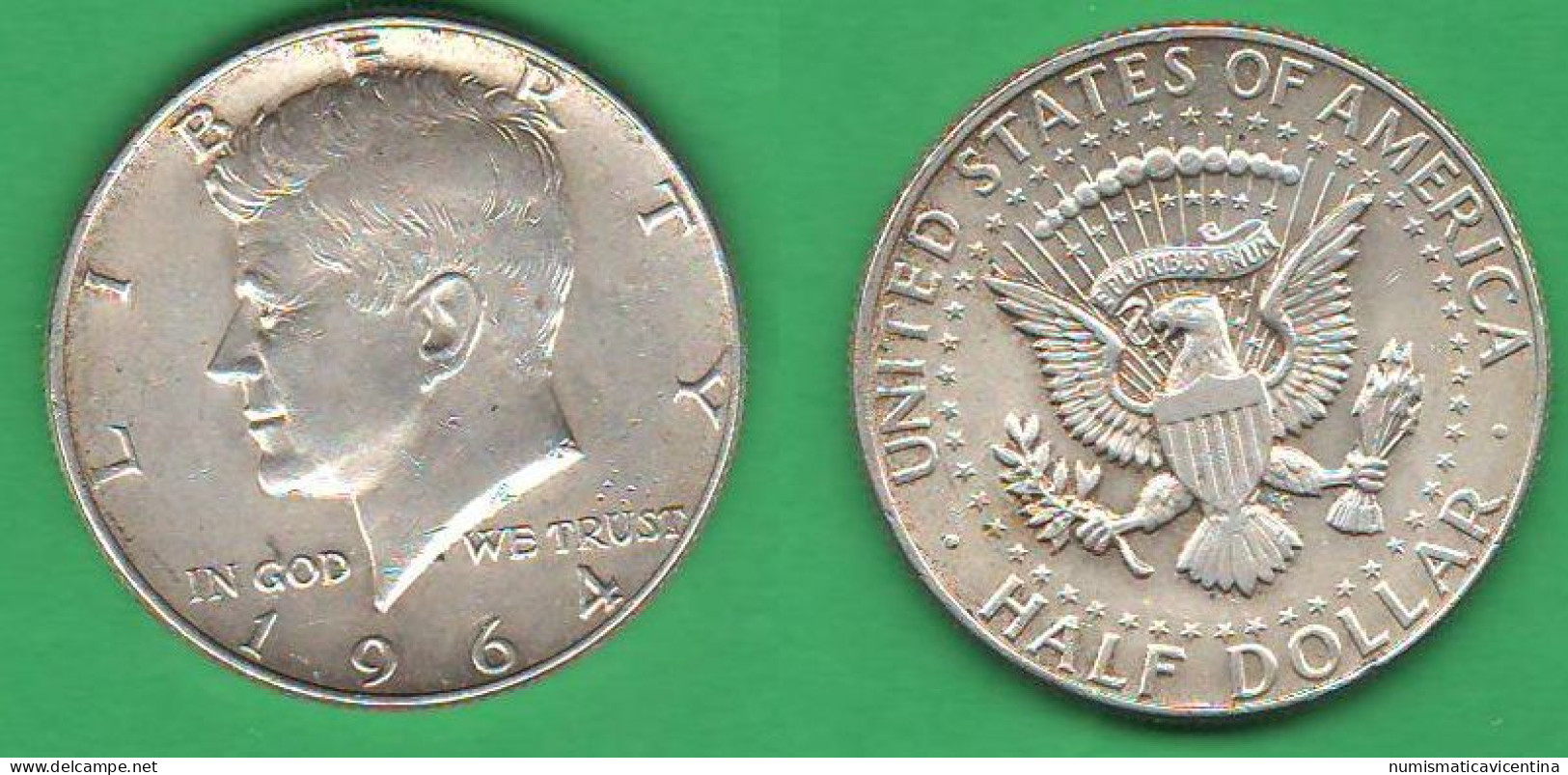 America Half Dollar 1964 Kennedy USA Silver Coin   C 9 - 1964-…: Kennedy