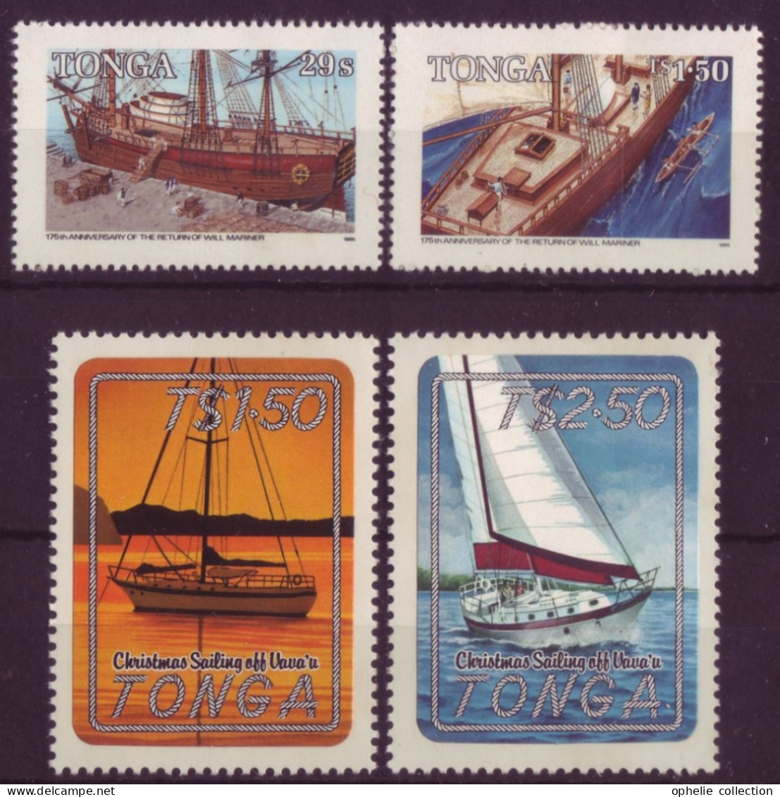 Océanie - Tonga - Ships - 4 Timbres Différents - 7199 - Tonga (1970-...)