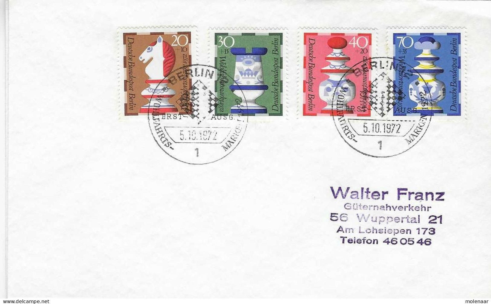 Postzegels > Europa > Duitsland > Berlijn > 1970-1979 > Brief Met 435-438 (17158) - Lettres & Documents