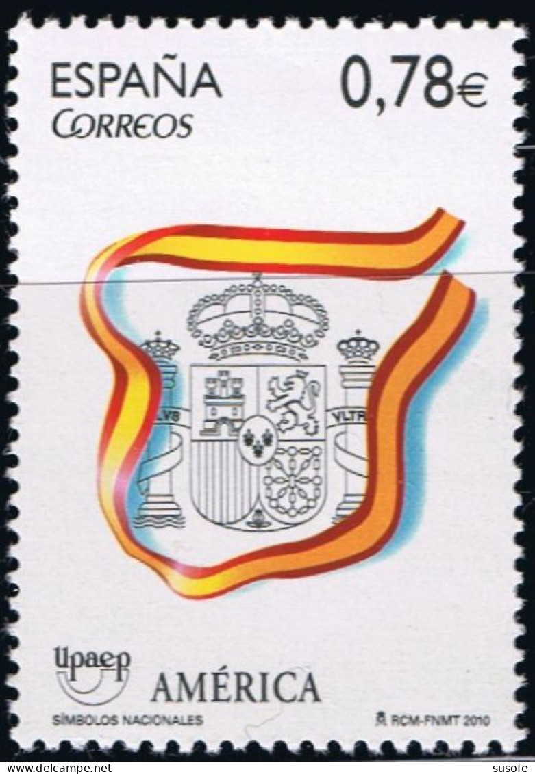 España 2010 Edifil 4601 Sello ** UPAEP America Simbolos Nacionales Bandera Y Escudo De Armas Michel 4548 Yvert 4253 - Unused Stamps