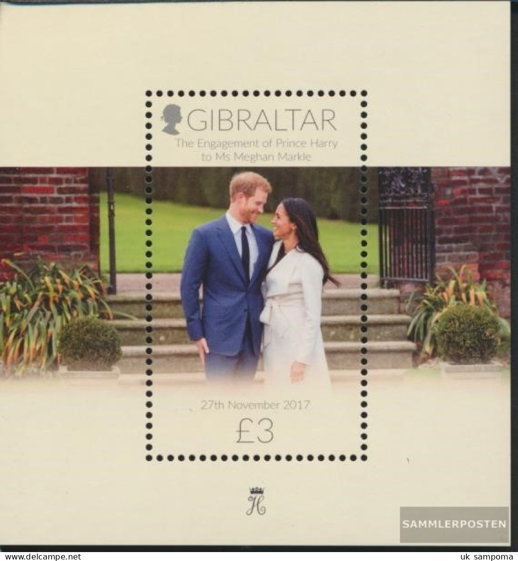 Gibraltar Block130 (complete Issue) Unmounted Mint / Never Hinged 2018 Prince Harry + Meghan Markle - Gibraltar
