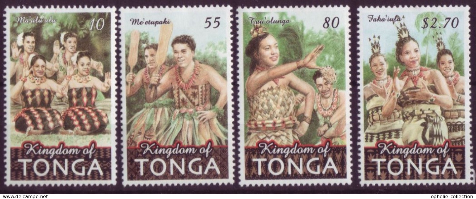 Océanie - Tonga - Danseuses - 4 Timbres Différents - 7201 - Tonga (1970-...)
