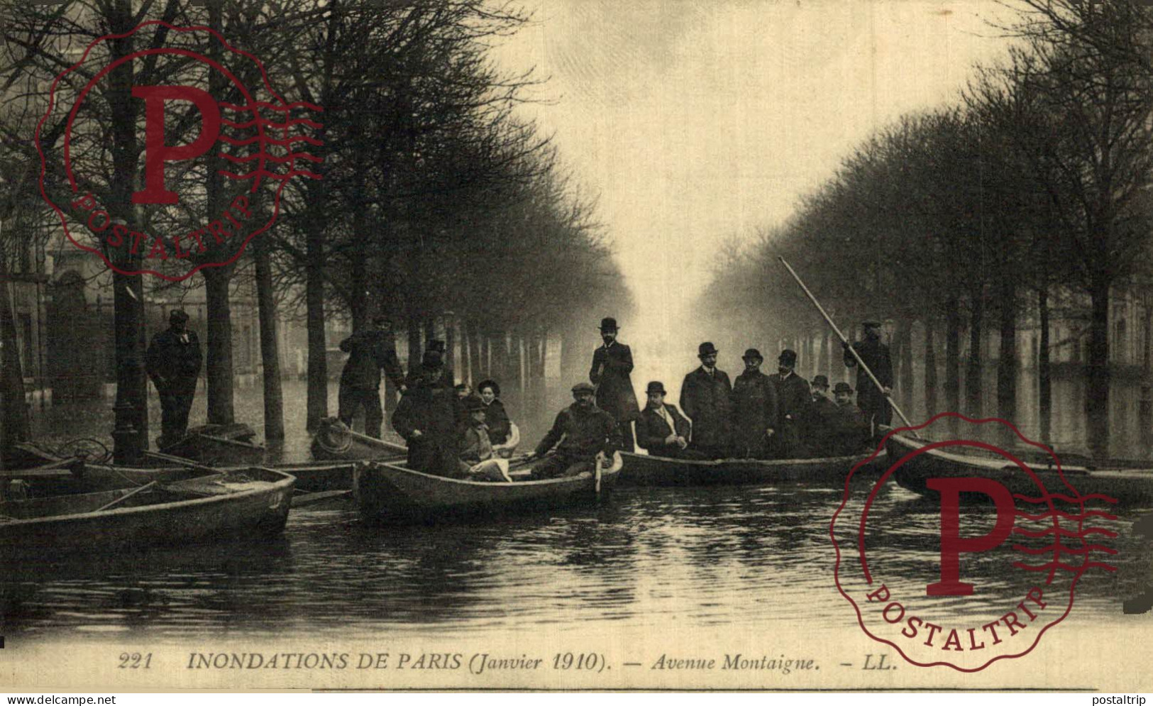 FRANCIA. FRANCE. INONDATIONS DE PARIS AVENUE MONTAIGNE - Überschwemmung 1910