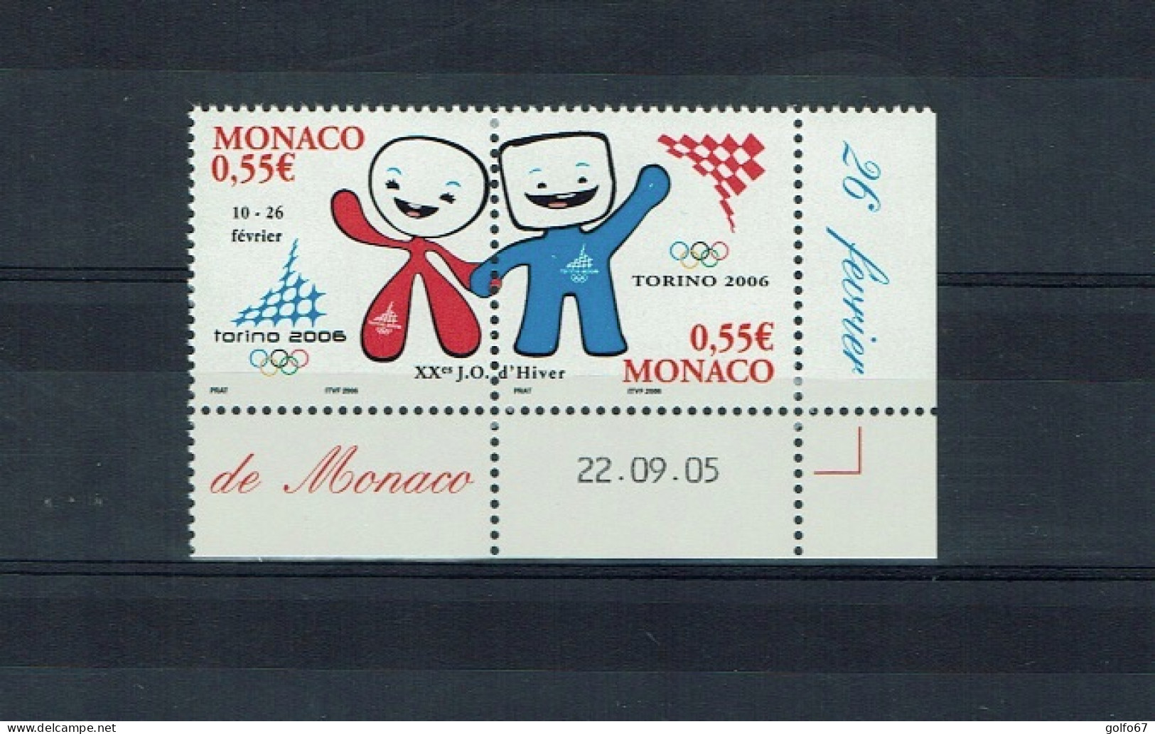 MONACO 2006 Y&T N° 2529 - 2530 La Paire Coin Daté NEUF** - Unused Stamps