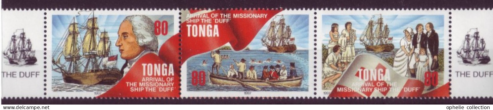 Océanie - Tonga - Bandeau - Arrival Of The Missionary Ship The Duff - 7205 - Tonga (1970-...)