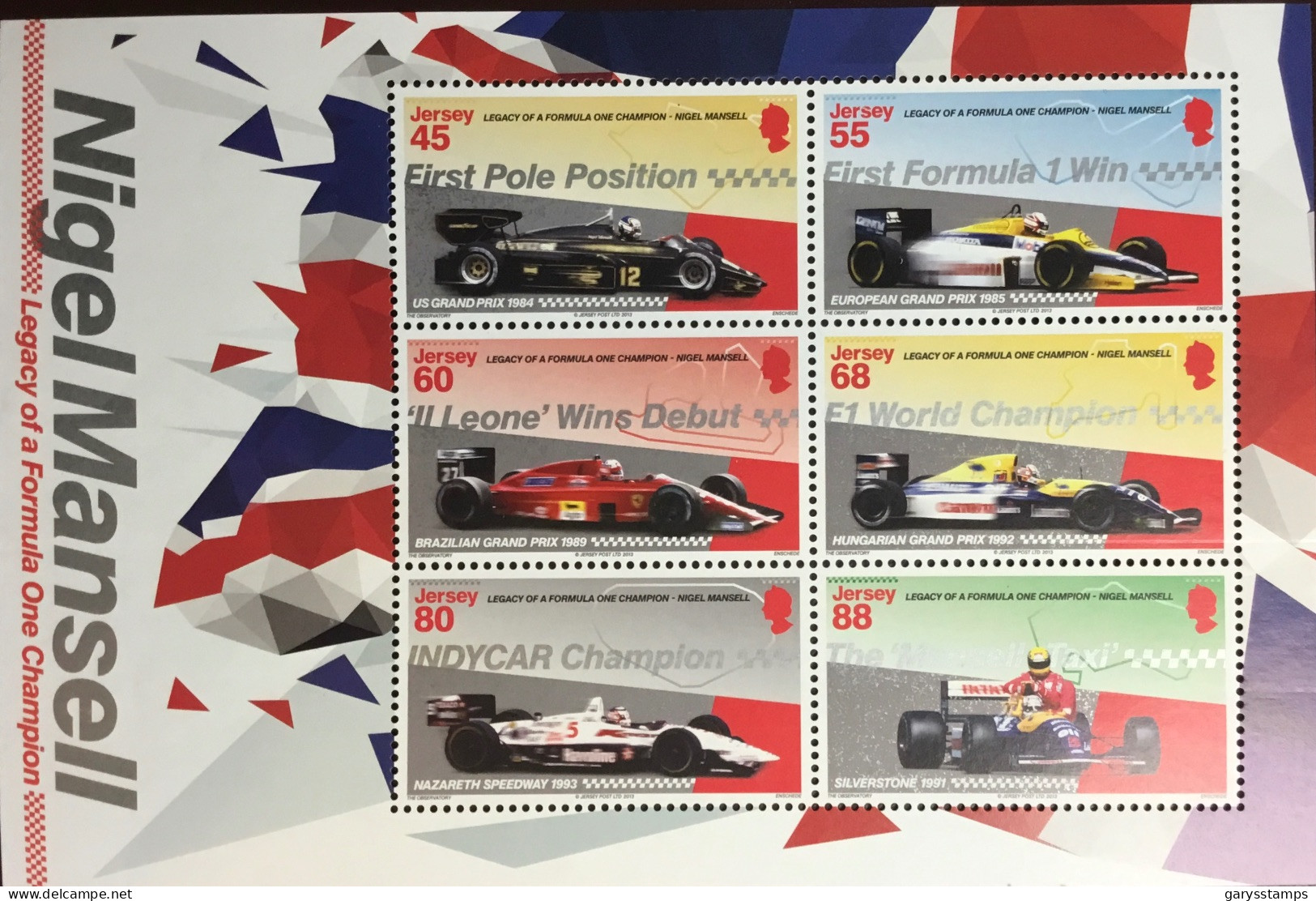 Jersey 2013 Nigel Mansell Sheetlet MNH - Jersey