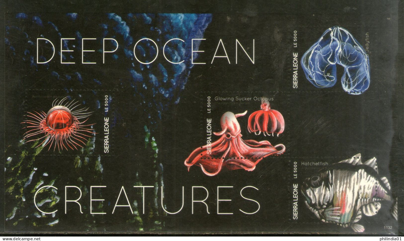 Sierra Leone 2011 Deep Ocean Sea Creatures Marine Life Sc 3100 M/s MNH # 6040 - Marine Life