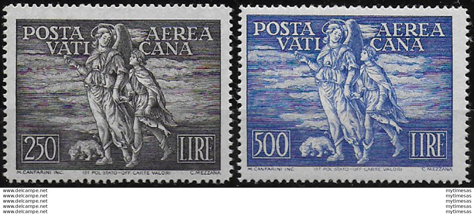 1948 Vaticano Tobia 2v. MNH Sass. N. PA 16/17 - Otros & Sin Clasificación