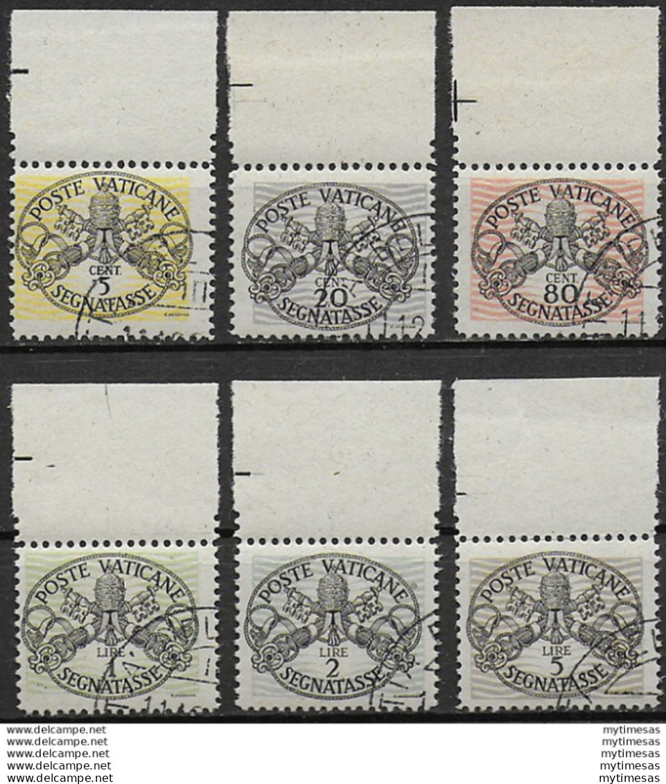 1946 Vaticano Segnatasse 6v. Cancelled Sass N. 13/18 - Other & Unclassified