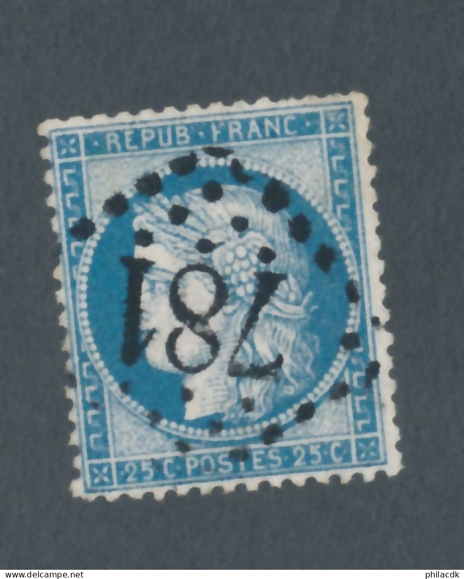 FRANCE - N° 60C OBLITERE AVEC GC 781 CAUDRY - 1874 - 1871-1875 Ceres