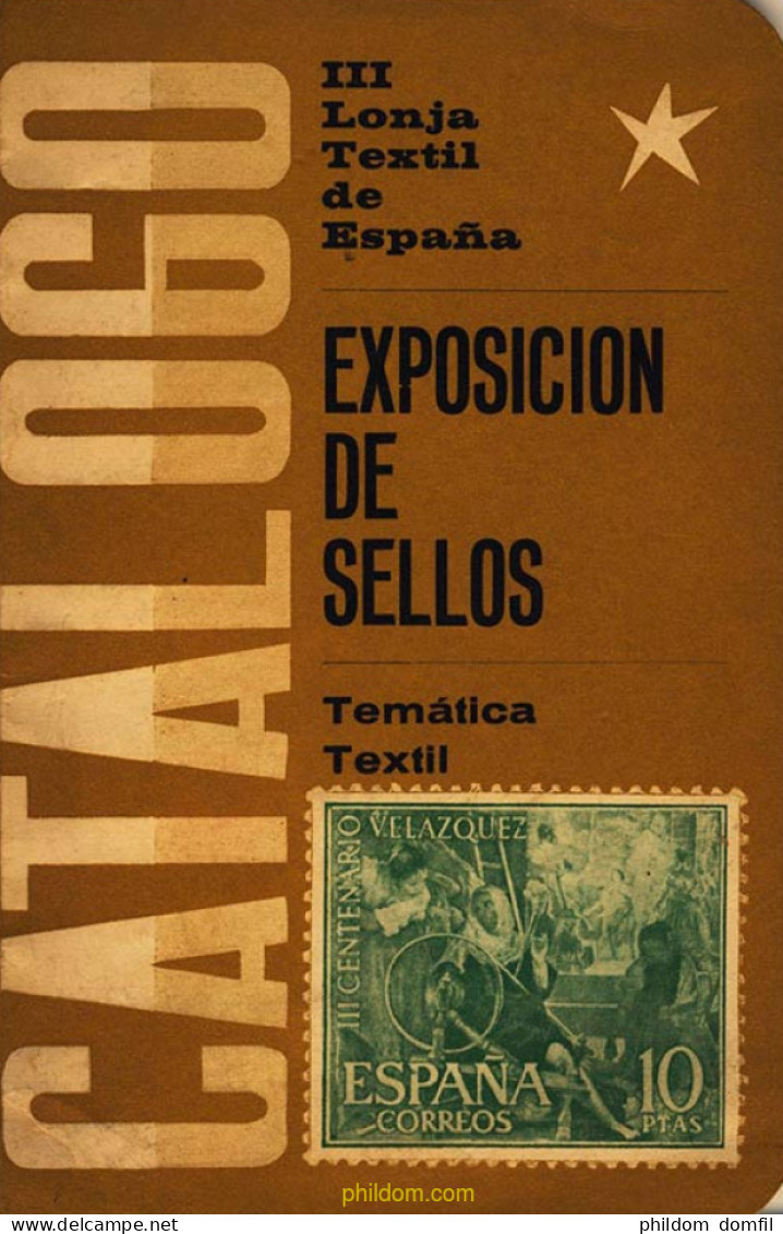 CATALOGO DE LA EXPOSICIÓN DE SELLOS DE TEMATICA TEXTIL. 1965 - Motivkataloge