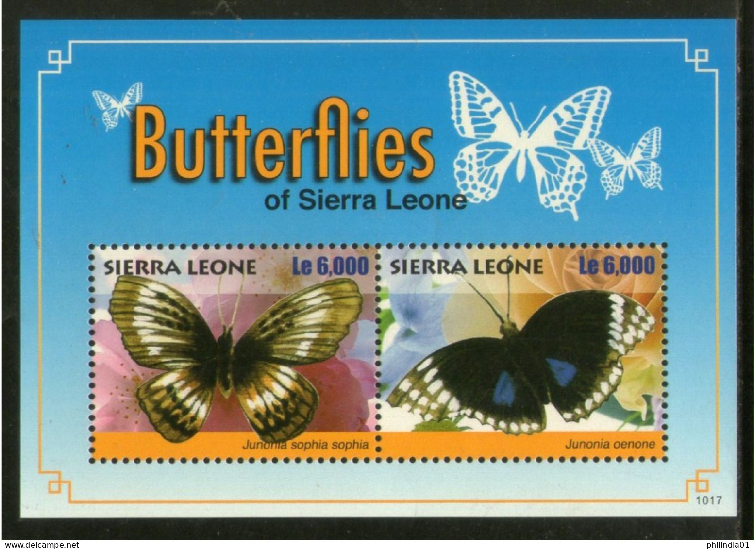 Sierra Leone 2010 Butterflies Moth Insect Sc 3032 M/s MNH # 12655 - Papillons