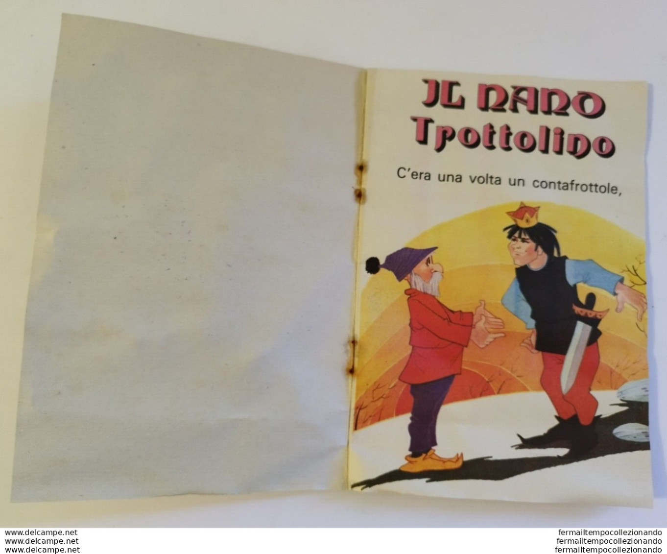 Bo32 Libro Fiaba Vintage Il Nano Trottolino Edizioni Arcobaleno Milano Pieghe - Other & Unclassified