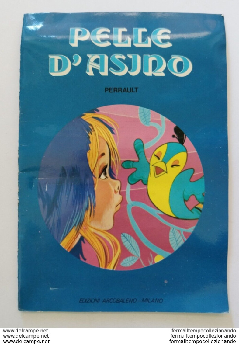 Bo30 Libro Fiaba Vintage Pelle D'asino Edizioni Arcobaleno Milano Pieghe - Autres & Non Classés