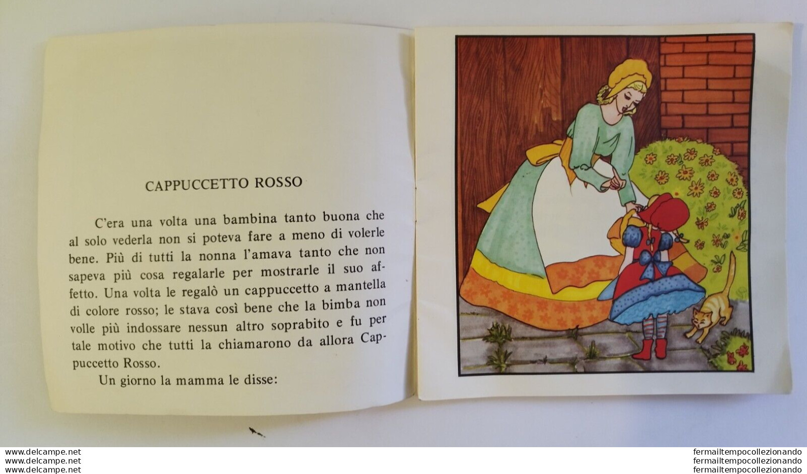 B3 Libro Fiaba Fiabe Cappuccetto Rosso Editrice Il Girasole Pieghe Ondulate - Sonstige & Ohne Zuordnung